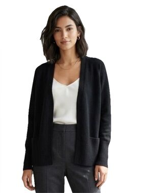 Vince Open-Front Pocketed Cashmere & Wool Cardigan Women’s Black Size XXS